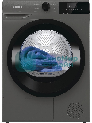 Сушильная машина Gorenje D2HNE82/C серый, 8 кг, сушка - тепловой насос, программ - 15, 59.5 x 84.5 x 58 см