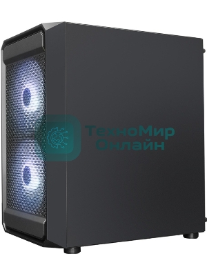 Компьютерный корпус XASTRA A303M 3ARGb Black mATX/Mesh/ tempered glass / 2x140мм + 1x120мм ARGb PWM fans/ Door/ A303M-2FC14A-1FC12A-D