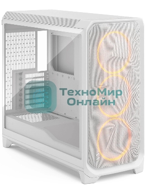 Корпус Fractal Design Meshify 3 XL White RGB TG Clear Tint, Midi-Tower, белый, 3 x 140 мм