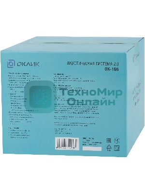 Акустическая система Oklick OK-166 BT 2.0 черный 40Вт