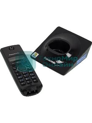 Телефон беспроводной (DECT) Panasonic KX-TG1711RUB черный АОН, Caller ID,12 мелодий звонка,подсветка дисплея,поиск трубки