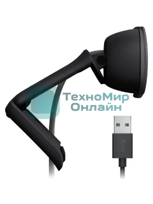Веб-камера Logitech HD Webcam Brio 90 графитовый 2Mpix (1920x1080) USB 2.0 с микрофоном (960-001581)