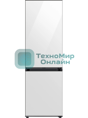 Холодильник Samsung RB34C7B5E12/EF белый стекло двухкамерный 230/114л морозилка снизу, No Frost