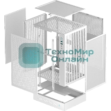 Компьютерный корпус Deepcool CH170 DIGITAL белый без БП mATX 1x120мм 1xUSB 2.0 1xUSB 3.0 audio bott PSU