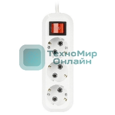 Удлинитель Smartbuy (SBE-16-3-10-ZS) 3 гнз х 10 м (16А/3.5кВт, ПВС 3х1.0)