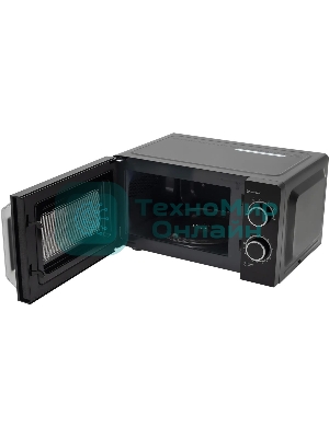 Микроволновая печь Hyundai HYM-M2052 черный, 20 л, 700 Вт, переключатели - поворотный механизм
