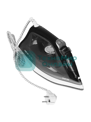 Утюг Centek CT-2307 черный/белый, 2800 Вт, 60 г/мин, 190 г/мин, 300 мл