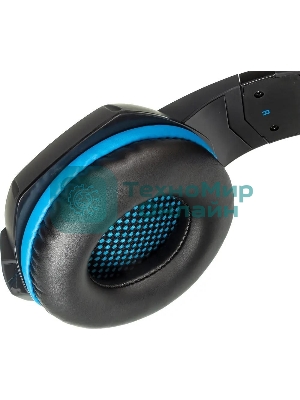 Гарнитура проводная SVEN AP-U980MV, черный-синий (USB, LED, 7.1, 2.2m)