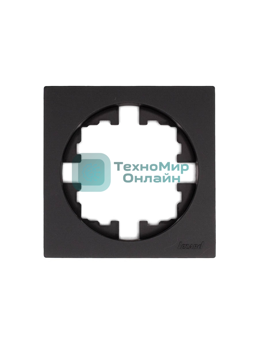 Рамка 1-м OSEN горизонт. квадрат черный бархат LEZARD 743-4200-146