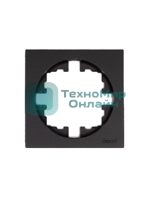 Рамка 1-м OSEN горизонт. квадрат черный бархат LEZARD 743-4200-146