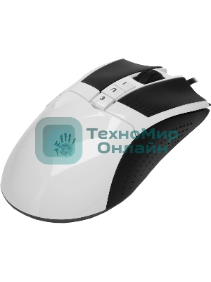 Мышь проводная A4Tech Bloody W90 Max белый/черный, 10000 dpi, USB, кнопки - 10