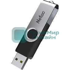 Флешка USB Netac U505 (NT03U505N-032G-32BK), 32Gb, USB 3.0, R/W 110/45, черный/серебристый