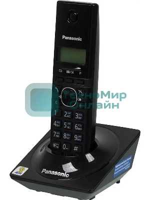 Телефон беспроводной (DECT) Panasonic KX-TG1711RUB черный АОН, Caller ID,12 мелодий звонка,подсветка дисплея,поиск трубки