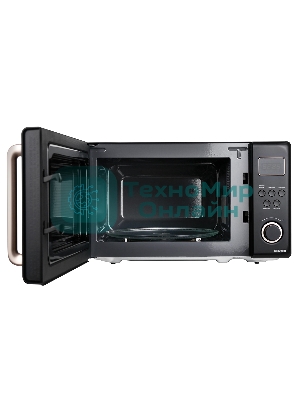 Микроволновая печь Centek CT-1565 черный, 20 л, 700 Вт, переключатели - кнопки, поворотный механизм