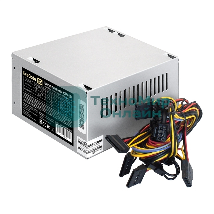 Блок питания ExeGate CP400 (EX165131RUS-PC), 400Вт, 80мм, серебряный
