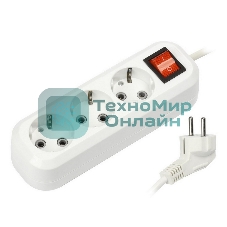 Удлинитель Smartbuy (SBE-16-3-10-ZS) 3 гнз х 10 м (16А/3.5кВт, ПВС 3х1.0)