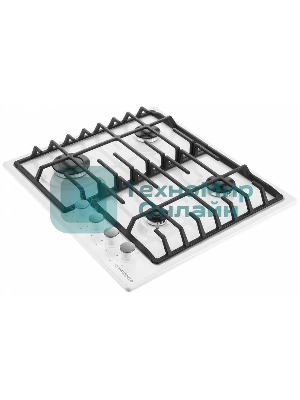 Газовая варочная панель Maunfeld EGHE.64.6CW/G, 4 конфорки, эмалированная сталь, белый