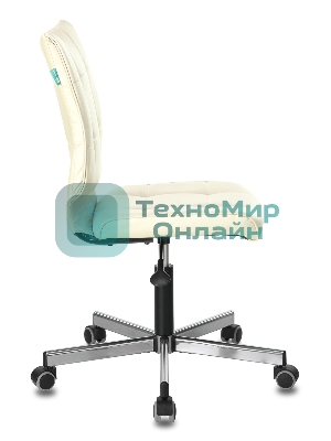 Кресло Бюрократ CH-330M/BEIGE бежевый, экокожа, 120 кг, механизм качания, без подлокотников