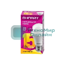 Лампа светодиодная ОНЛАЙТ 61149 OLL-A60-15-230-2.7K-E27 грушевидная