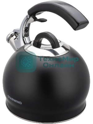 Чайник для плиты металлический Starwind Chef Concept 3 л. черный (SW-CH1510)