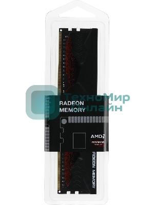 Оперативная память AMD Radeon R9, DDR4, 16GB (1x16GB), 3200MHz, CL16, DIMM, с радиатором, черный