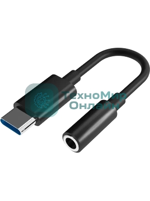Переходник Defender JACK03-01 3.5 jack (F)-Type-C(M) c ЦАП 1
