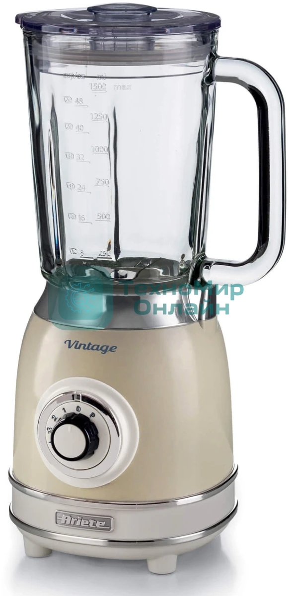 Блендер стационарный Ariete Vintage 0583/03 бежевый, 1000 Вт, 4 скорости, турбо
