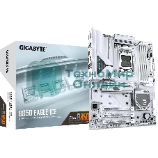 Материнская плата Gigabyte B850 EAGLE ICE, AM5, AMD B850, 4xDDR5, 4xSATA, 3xM.2, 1xPCIe 5.0 x16, 1xPCIe 4.0 x4, 2xPCIe 3.0 x1, 1xDP (v1.4), 1xHDMI (v2.1), 1x2.5Gb LAN, 2xUSB-A 10Gbps, 2xUSB-A 5Gbps, 6xUSB-A 2.0, 1xUSB-C 5Gbps, 3x3.5 мм, 7.1, ATX