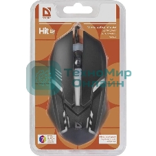 Мышь проводная Defender Hit MB-550 черный, 1600 dpi, USB, кнопки - 4
