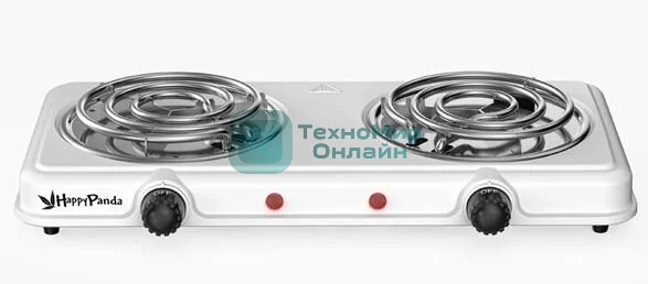 Плитка электрическая Happy Panda HP-03W 2000Вт 132/132мм 2конф/спир белая
