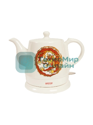 Набор чайный Mystery MEK-1624 1.2л, белый, 1500 Вт, (корпус: керамика)