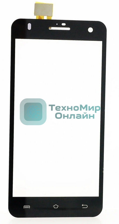 Сенсорное стекло (тачскрин) для Fly IQ4512 EVO Chic 4 Quad, черное