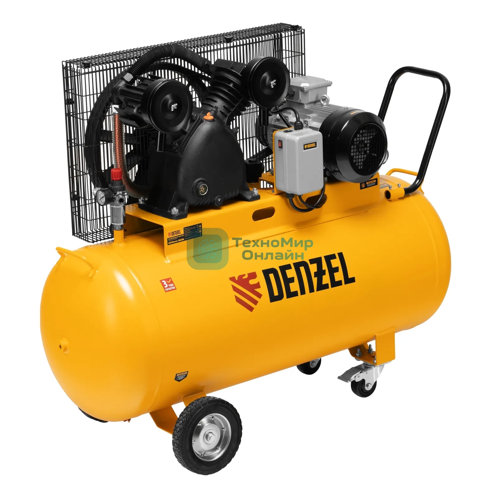 Компрессор воздушный Denzel рем. привод BCV 4000-T/200, 4,0 кВт, 200 л, 690 л/мин