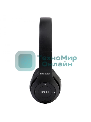 Беспроводные/проводные наушники Ergolux ELX-BTHP01-C02 черный, накладные, Bluetooth 5.0 + проводной, складная конструкция, до 6 ч