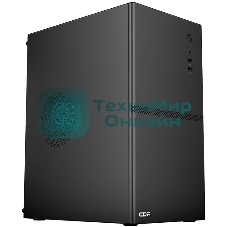 Компьютерный корпус CBR mATX Minitower V861, без БП, 2хUSB 2.0, HD Audio+Mic, черный PCC-MATX-V861-WPSU