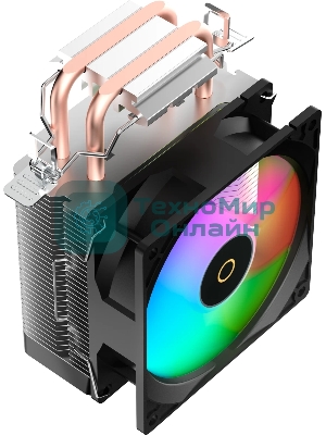 Кулер для процессора Ocypus Gamma A20 BK ARGB, 92mm FARGB FAN, Top FARGB Panel, 2 HEAT PIPES, 3-PIN, 1900 RPM, 21DBA, HYDRO BEARING, LGA115X/1200/1700/18XX, AM4/AM5