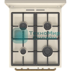 Плита газовая Gorenje GGI5BCLI бежевый, конфорок 4 газовых, духовка 67 л, 50 см x 85 см x 59.4 см