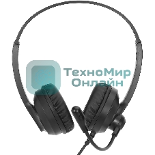 Гарнитура проводная с микрофоном Оклик HS-M500 черный 1.8м накладные оголовье (1900379)