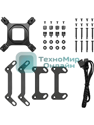 Система жидкостного охлаждения DEEPCOOL MYSTIQUE 240 ARGb черный, 120 мм, алюминий, 2150 об/мин, 36.49 дБ, 4 pin, 280 Вт