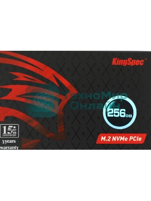 Накопитель SSD KingSpec NE-256, 256Gb, M.2 2280, PCIe 3.0 x4, NVMe, R/W 2000/1300