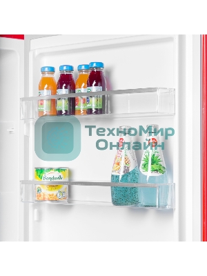 Холодильник Maunfeld MFF186NFRR красный двухкамерный 181/71л морозилка снизу, No Frost