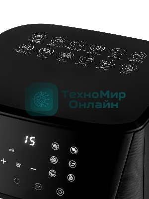 Аэрогриль Brayer 2038BR черный, 1600 Вт, 7 л, сенсор, 12 программ