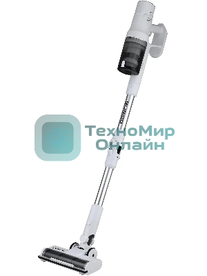 Пылесос вертикальный Polaris Fusion PVCS 4010 белый, питание от аккумулятора, 150 Вт, уборка сухая/влажная, пылесборник 0.45 л