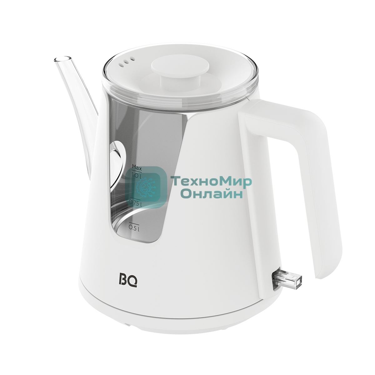 Чайник электрический BQ KT0046DW белый, 2200 Вт, 1л