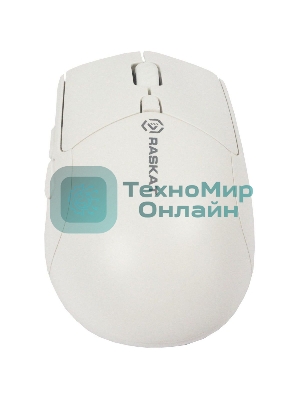 Мышь беспроводная Raskat M007WB белый, 2400 dpi, радиоканал, Bluetooth, USB, кнопки - 6