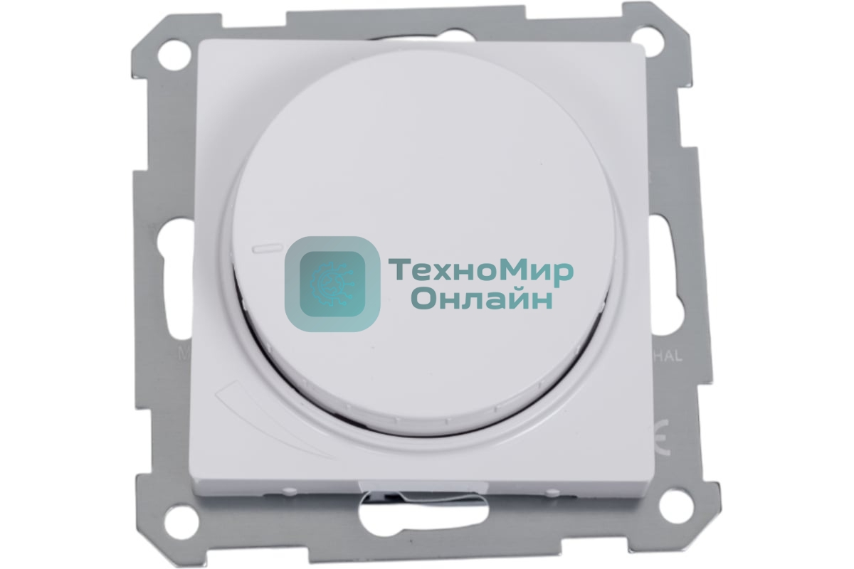 Светорегулятор поворотно-нажимной AtlasDesign 400Вт механизм бел. SE ATN000123