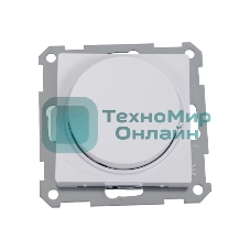 Светорегулятор поворотно-нажимной AtlasDesign 400Вт механизм бел. SE ATN000123