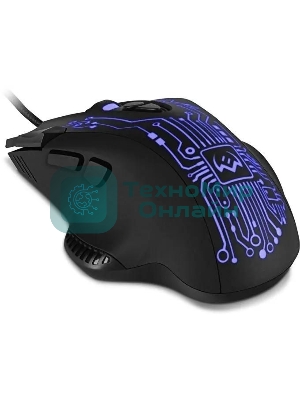 Мышь проводная SVEN RX-G715 черный, 3200 dpi, USB, кнопки - 8