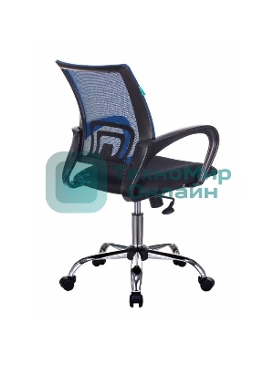 Кресло Бюрократ CH-695N/SL/BL/TW-11 синий/черный, сетка, 120 кг, механизм качания