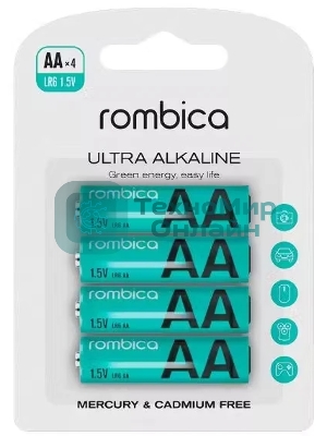 Батарея ALKALINE AA X 4 AB-LR06A ROMBICA